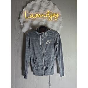 90s Nike Zip Hoodie Jacket Womens Small Athletic Athleisure Casual School Fall